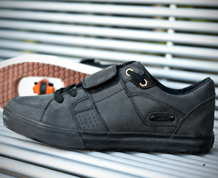 Dice Black Clipless Bike Shoe | DZRshoes - side view