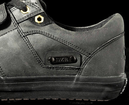 Dice Black Clipless Bike Shoe | DZRshoes - closeup