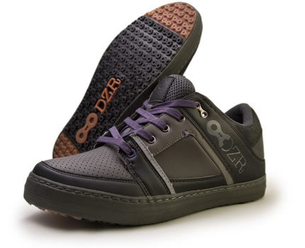 Sense Grey Flat Pedal Shoe | DZRshoes - side and bottom view