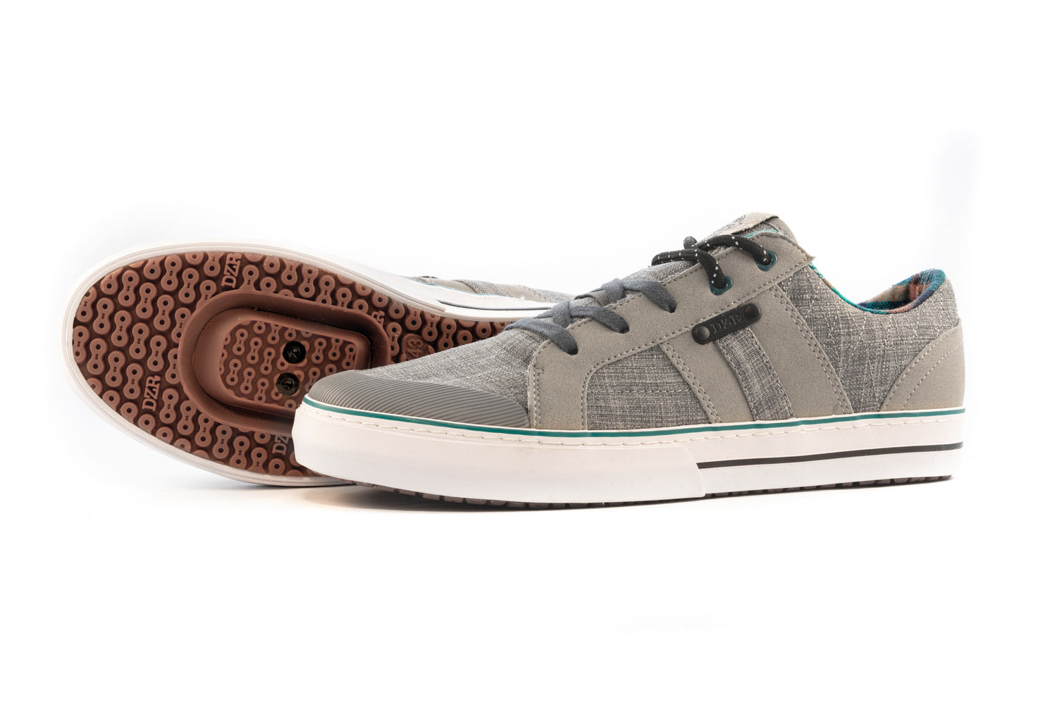 Cove Cypress casual cycling shoes bottom and side view showing durable outsole