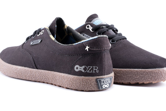 Shift Black Flat Pedal Shoe | DZRshoes - back and side view