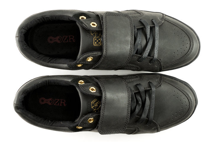 Dice Black Clipless Bike Shoe | DZRshoes - top view