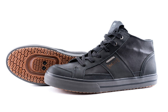 Black H2O waterproof mtb shoes full side view waterproof cycling shoes