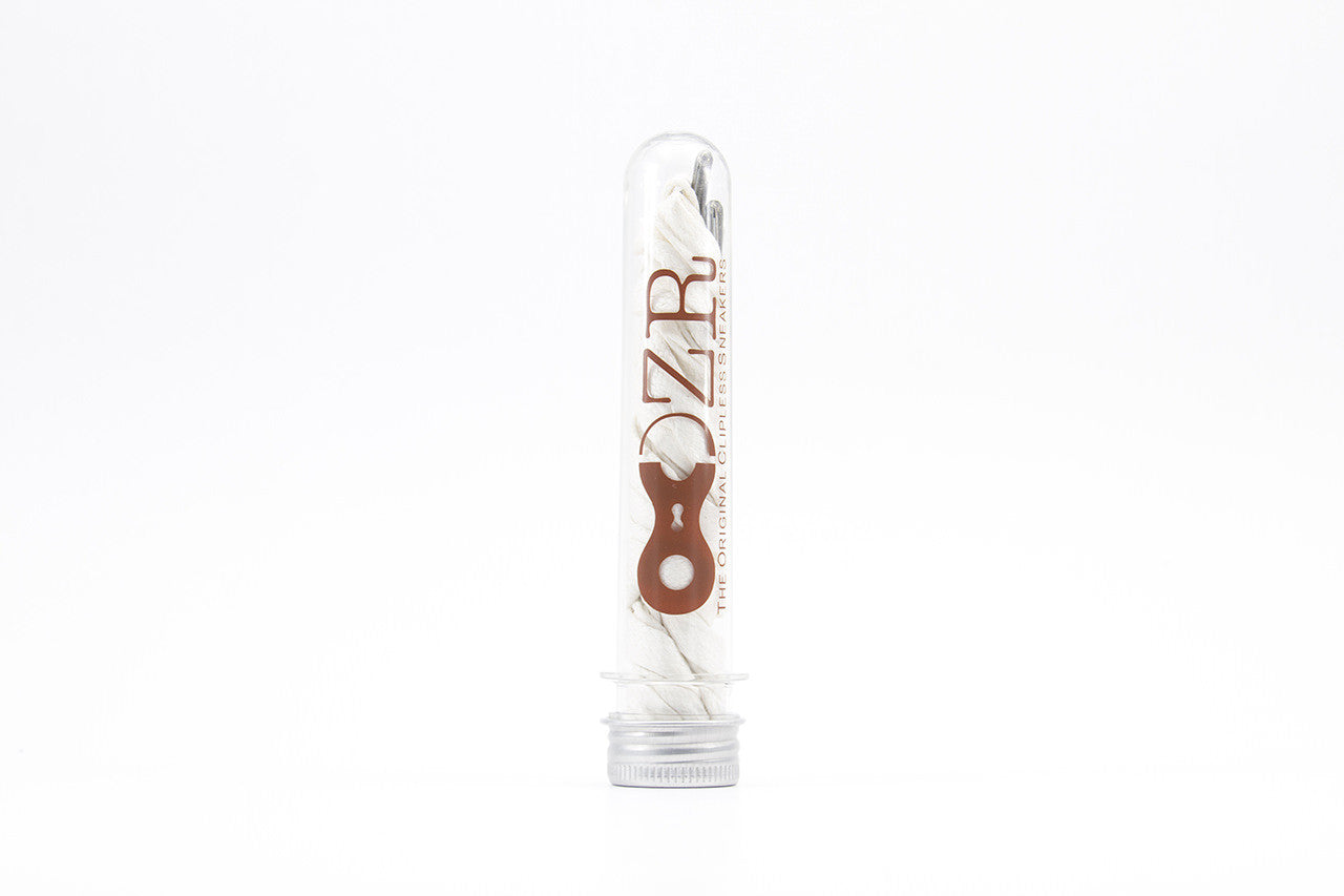 Metal End Cap Shoe Laces | DZRshoes - white