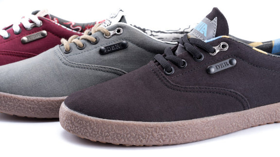Shift Red Flat Pedal Shoe | DZRshoes - colors, side view