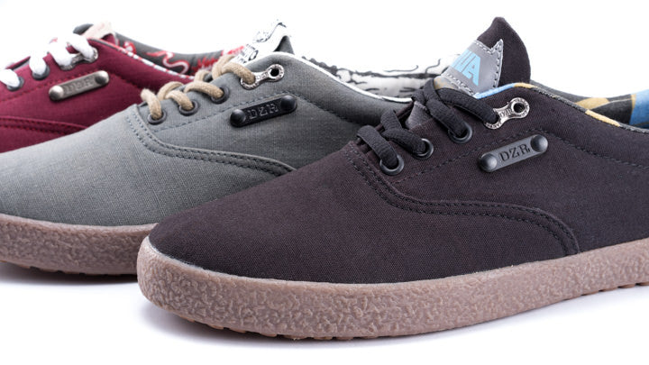Shift Red Flat Pedal Shoe | DZRshoes - colors, side view