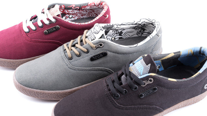 Shift Red Flat Pedal Shoe | DZRshoes - colors, top view