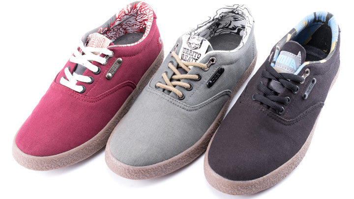 Shift Red Flat Pedal Shoe | DZRshoes - colors, top view