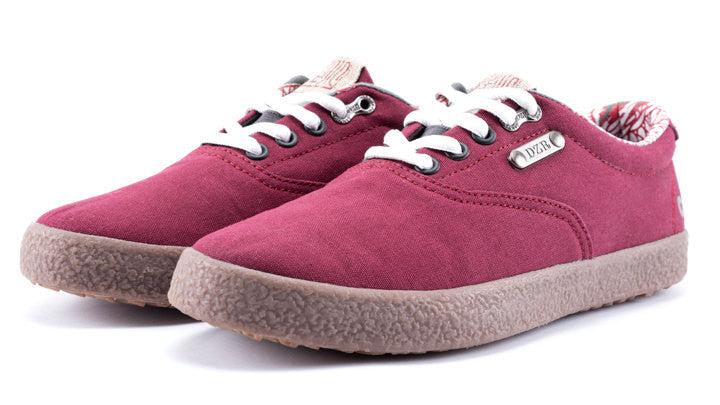Shift Red Flat Pedal Shoe | DZRshoes - side and bottom view