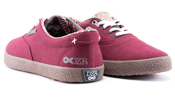 Shift Red Flat Pedal Shoe | DZRshoes - back and front view