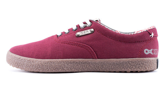 Shift Red Flat Pedal Shoe | DZRshoes - side view