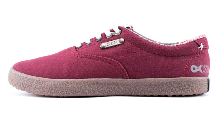 Shift Red Flat Pedal Shoe | DZRshoes - side view