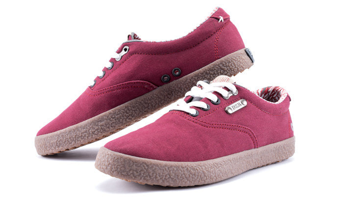 Shift Red Flat Pedal Shoe | DZRshoes - stacked, side view