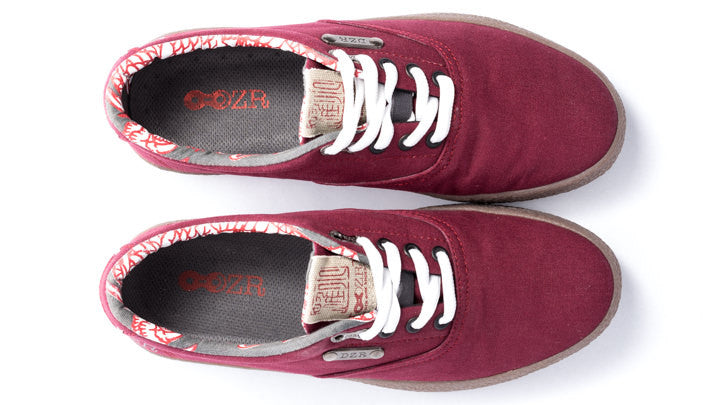 Shift Red Flat Pedal Shoe | DZRshoes - top view